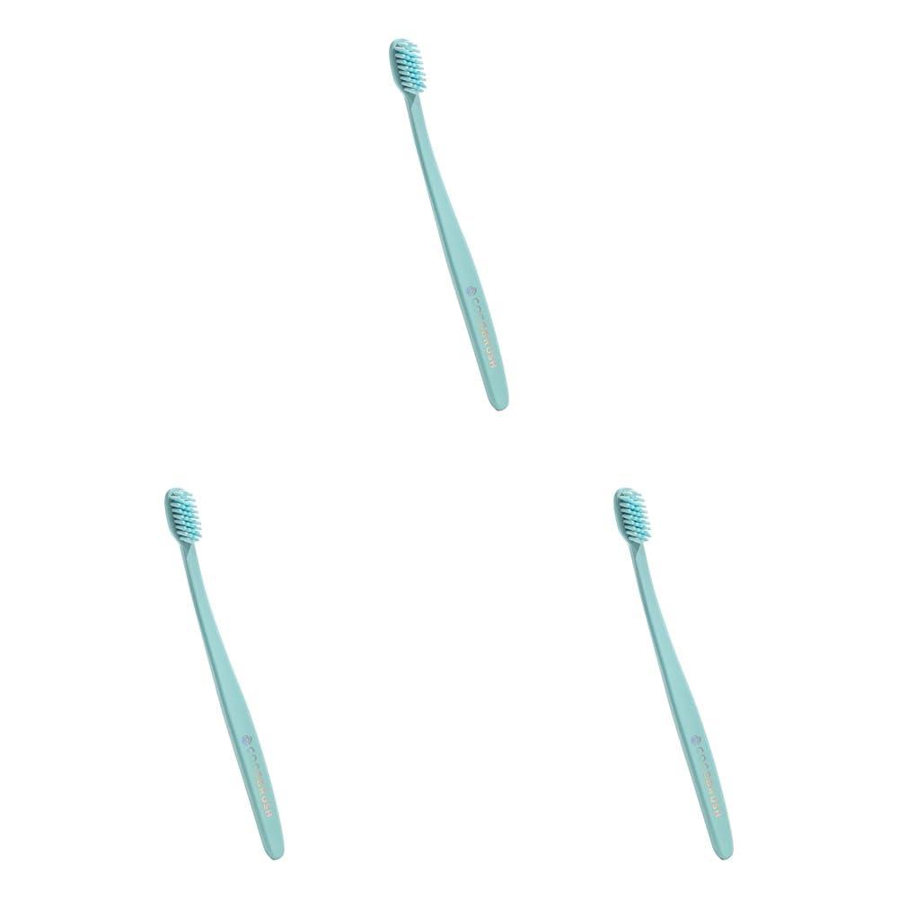 image:imageCocolab Cocobrush Ultra Soft Toothbrush Compact Head Bristles for Teeth Cleaning Sensitive Gums Oral Care Manual Toothbrush for Adults and Kids Limoncello YellowBlue