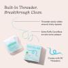 CocoPlush Floss Threaders by Cocolab, Expanding Woven Floss with Built-in Threader for Braces, Implants and Bridges, Coconut Oil Infused, Mint Scent, 30 Count, 1 Pack(30 Foot (Pack of 1))