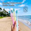 Cocolab Cocobrush Ultra Soft Toothbrush, Compact Head Bristles for Teeth Cleaning, Sensitive Gums Oral Care, Manual Toothbrush for Adults and Kids, Limoncello Yellow(Blue)