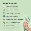 Cocolab Cocobrush Ultra Soft Toothbrush, Compact Head Bristles for Teeth Cleaning, Sensitive Gums Oral Care, Manual Toothbrush for Adults and Kids, Limoncello Yellow(Rainbow Set)