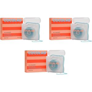 Cocofloss Woven Dental Floss, Dentist-Designed Oral Care, Strawberry Scent, Waxed, Expanding, Kid-Friendly String Floss with Coconut Oil, 1 Spool (33 yd)(99 Foot (Pack of 3))