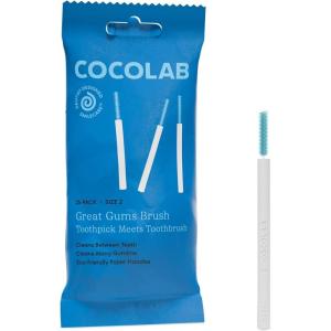 Cocolab Great Gums Brush, Soft Interdental Brushes for Tight Spaces Between Teeth, Dental Floss Picks for Effective Teeth Cleaning and Oral Care, Suitable for Braces, Size 0, 25 Count(2)